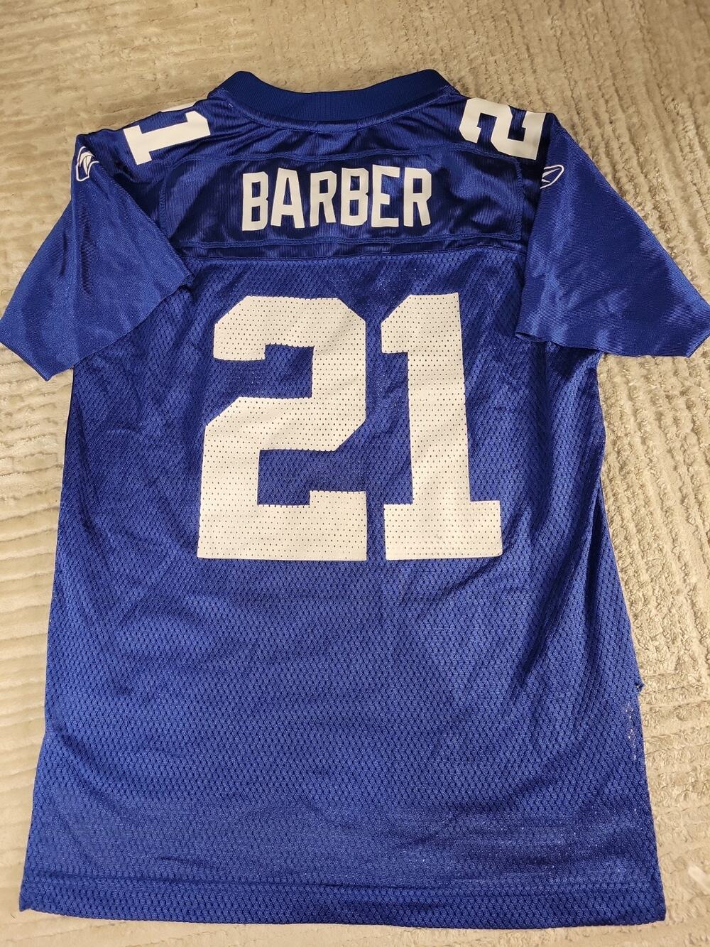 Reebok Tiki Barber New York Giants Jersey Youth Medium 10-12 Football Boys Kids